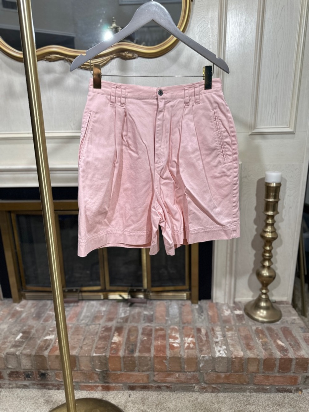 Liz Claiborne Lizsport Vintage Pink Pleated Shorts High Rise‎ Cotton Womens 12